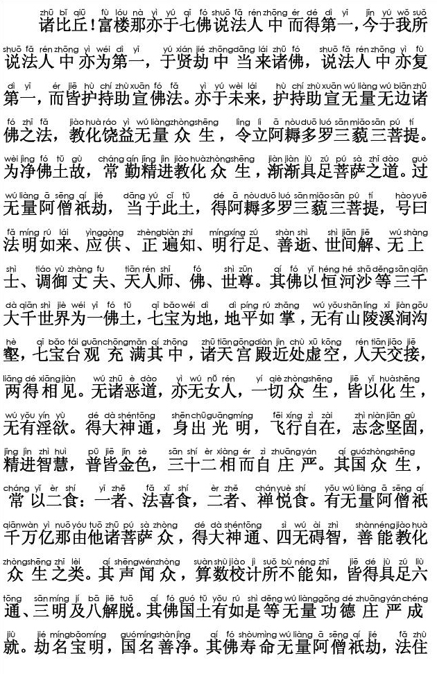 妙法莲华经卷第四 ；五百弟子受记品第八(注音版)