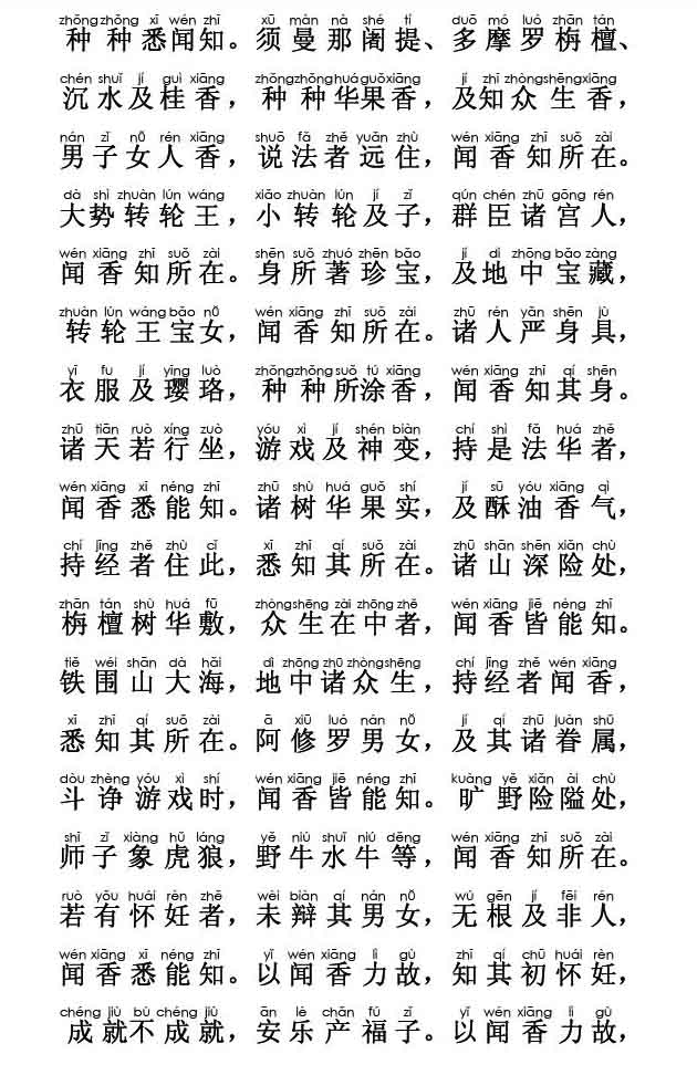 妙法莲华经卷第六；法师功德品第十九(注音版)