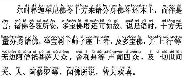 妙法莲华经卷第六；嘱累品第二十二(注音版)