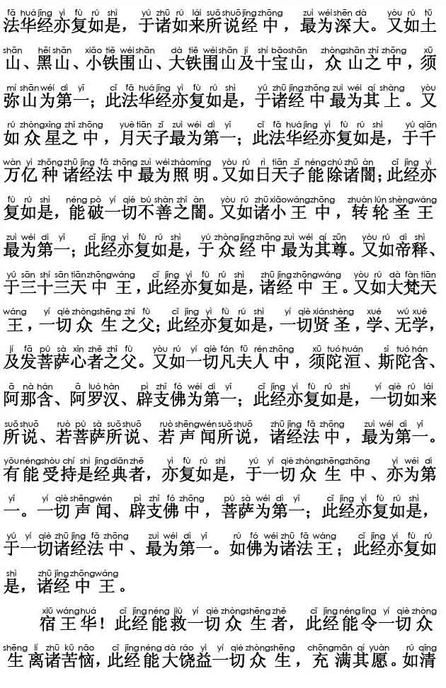 妙法莲华经卷第六；药王菩萨本事品第二十三(注音版)