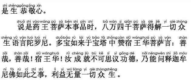 妙法莲华经卷第六；药王菩萨本事品第二十三(注音版)