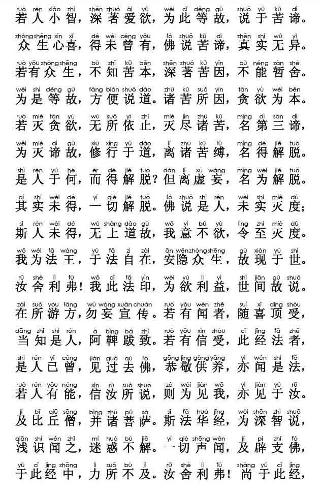 妙法莲华经卷第二；譬喻品第三(注音版) 