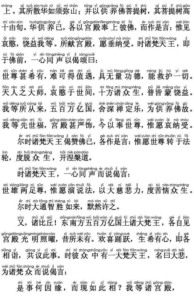 妙法莲华经卷第三；化城喻品第七(注音版) 