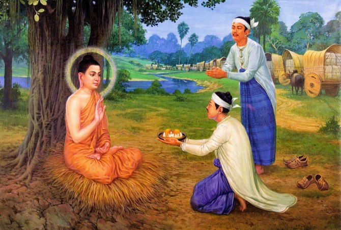两位商人供养米糕