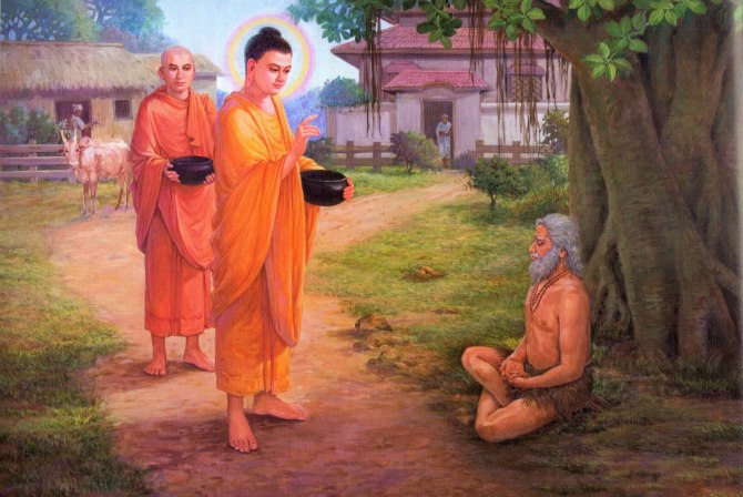 佛陀知道他的命运，于是当场对他说法，他即刻证悟阿拉罕果